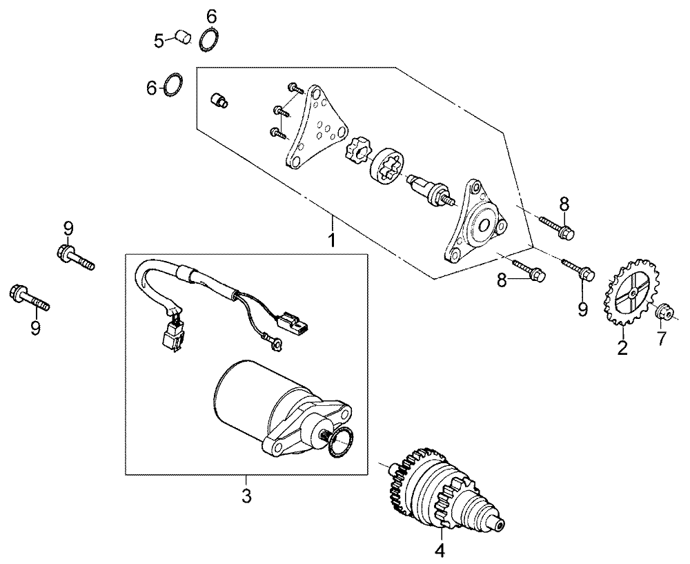 Elektrischer Anlasser & Ölpumpe