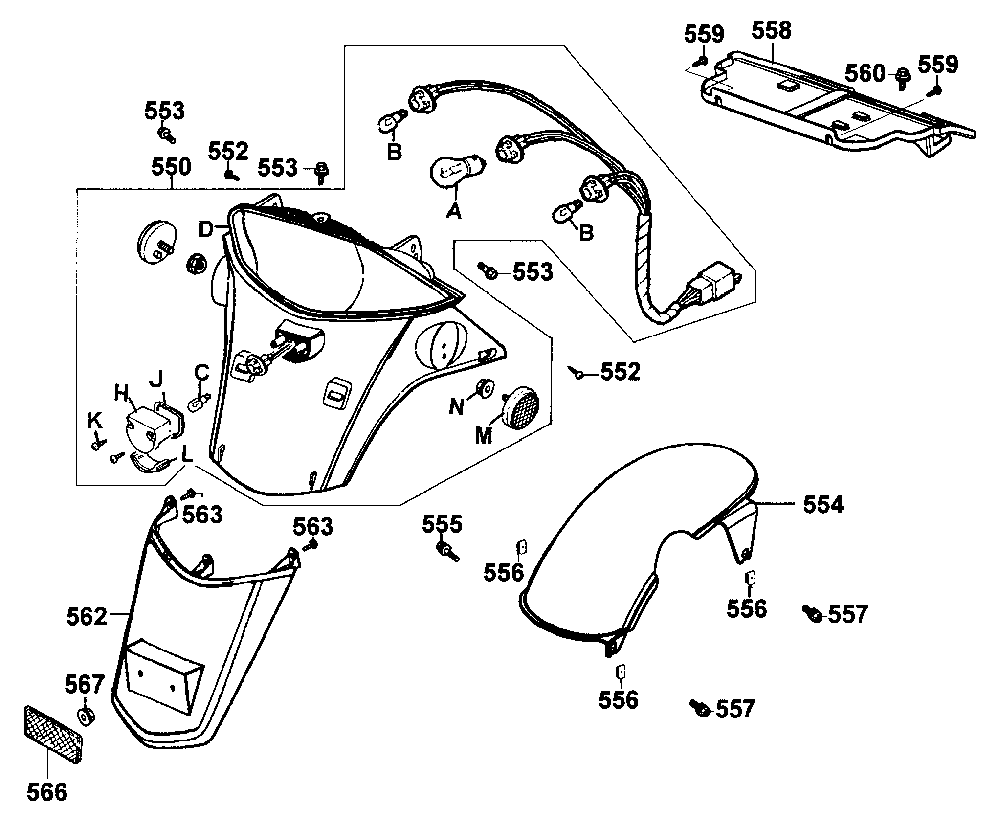 Rücklicht - hintere Radabdeckung