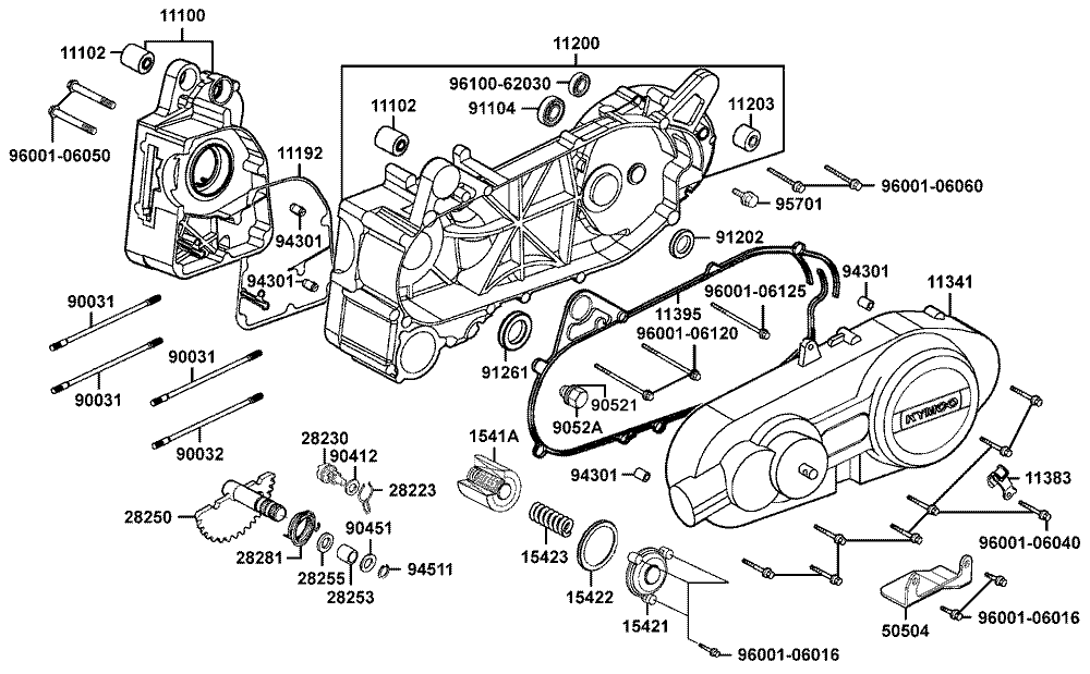 Kurbelgehäuse kpl. & Variomatikdeckel