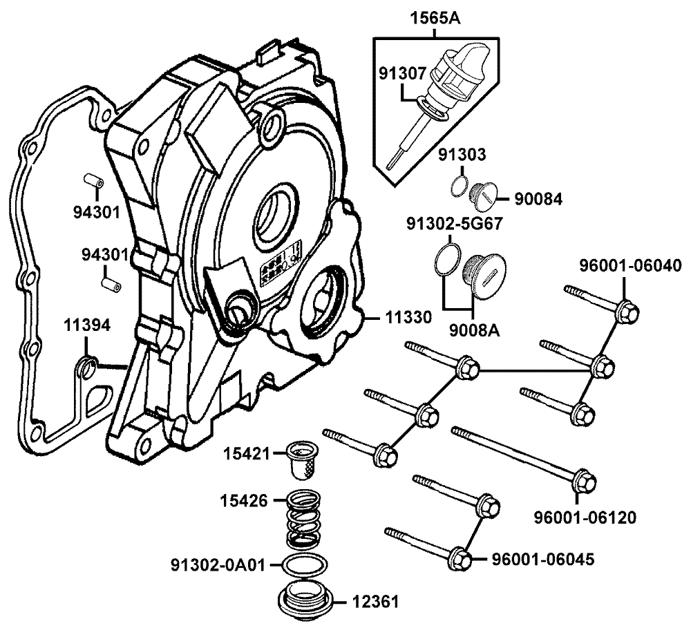 Kurbelgehäusedeckel rechts
