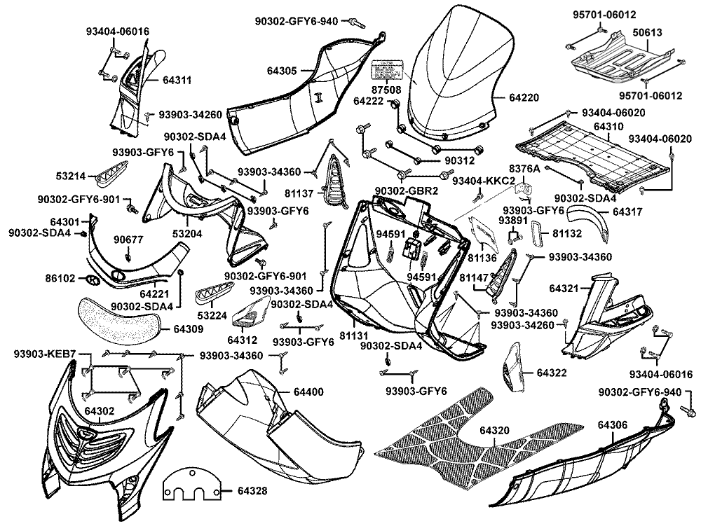 Vordere Verkleidungen & Trittbrett