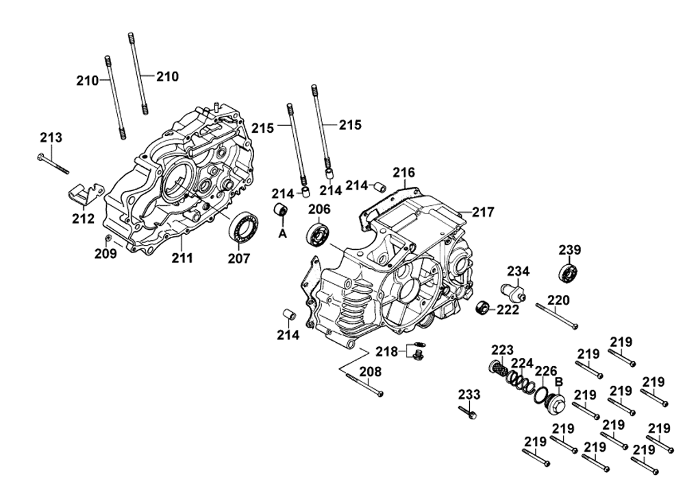 Kurbelgehäusehälften