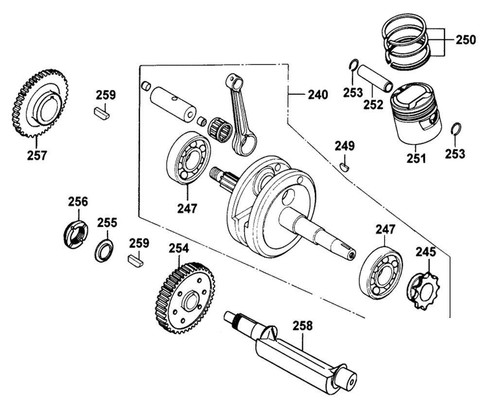 Kurbelwelle & Kolben