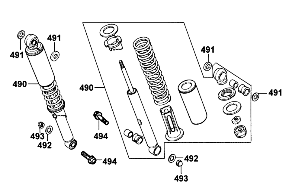 Stossdämpfer hinten