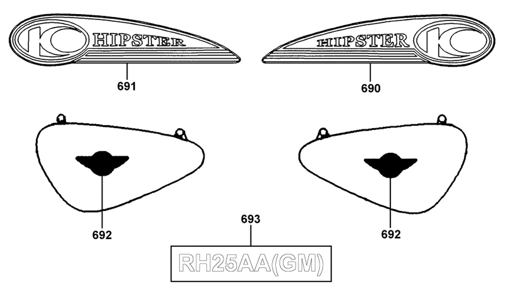Emblems-Aufkleber - 4 Ventiler
