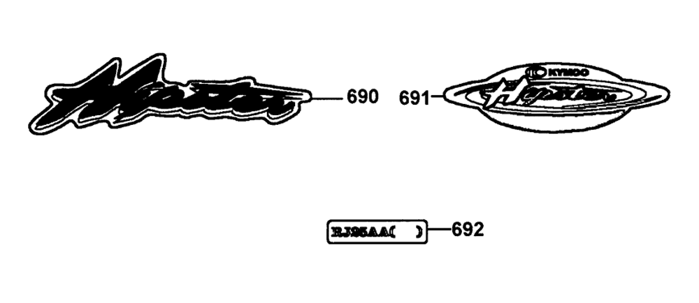 Emblems-Aufkleber - 2 Ventiler