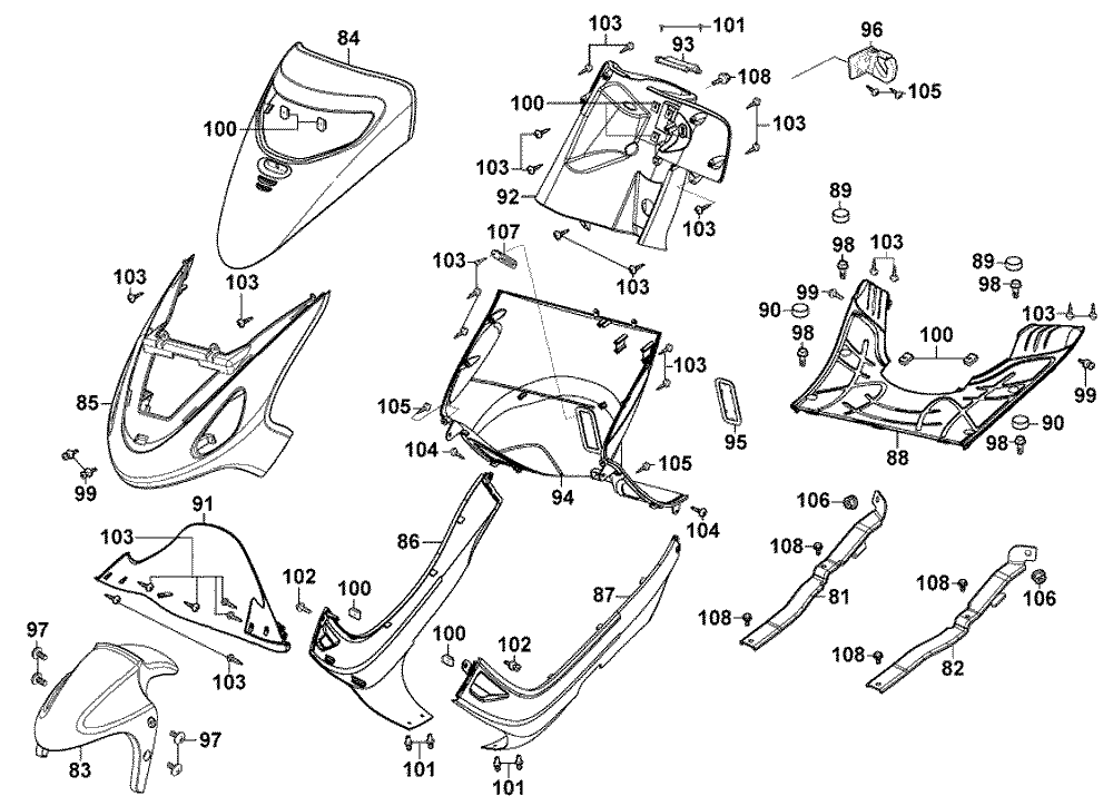 Verkleidungen vorne & Trittbrett