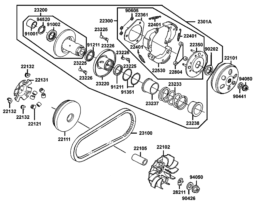 Fliehkraftkupplung - Variomatik