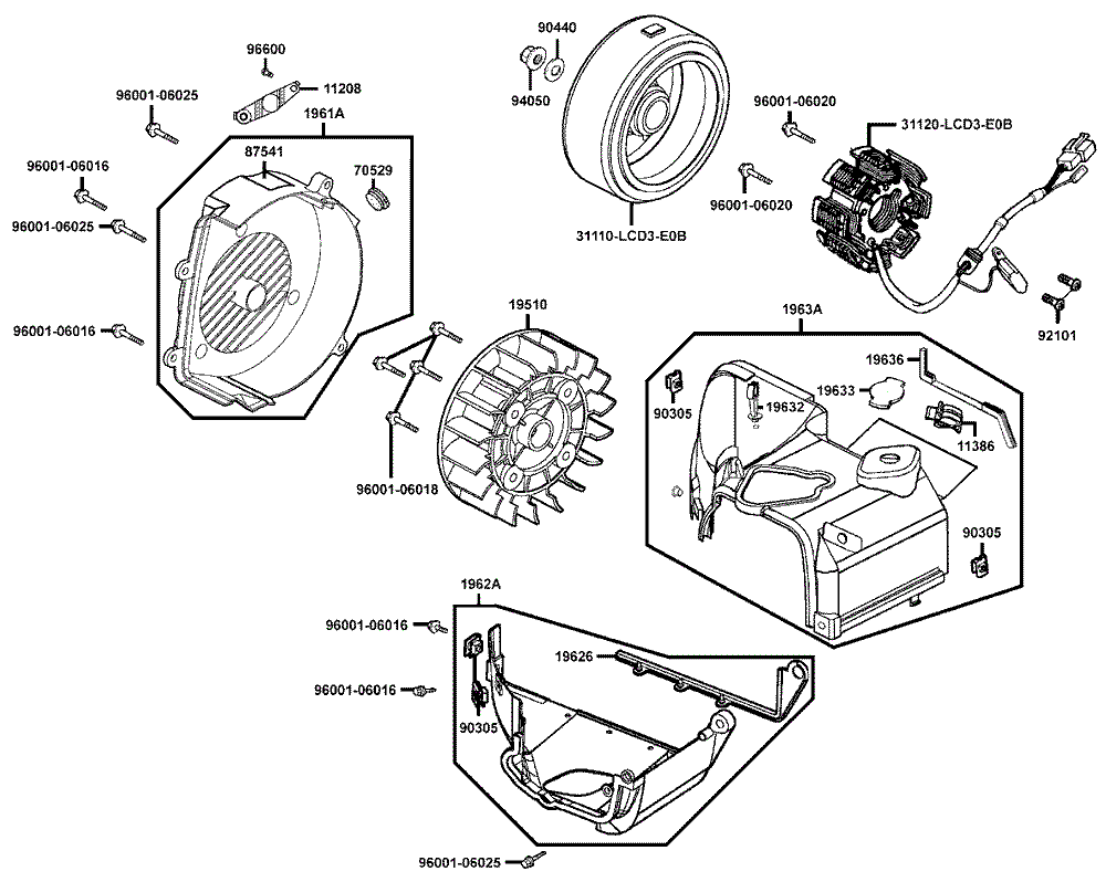 Lichtmaschine - Lüfterabdeckung