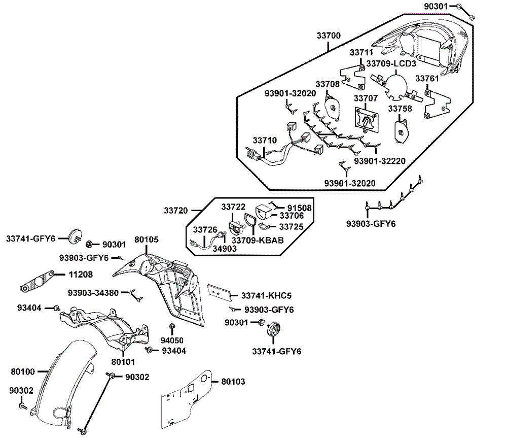 Rücklicht - hintere Radabdeckung