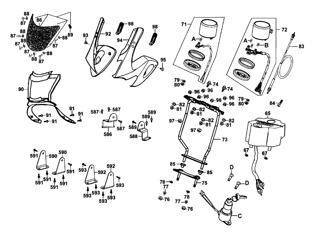Vordere Verkleidungen-Tacho