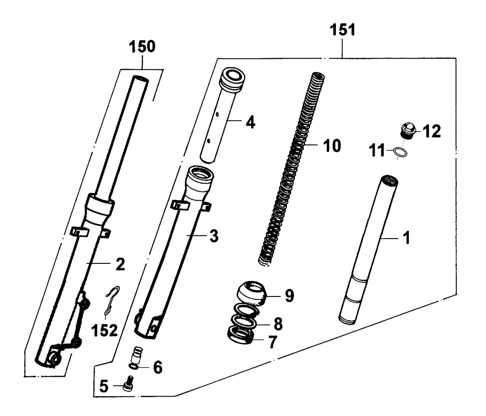 Gabel & Gabel-Einzelteile