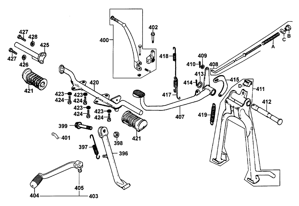 Hauptständer & Pedale