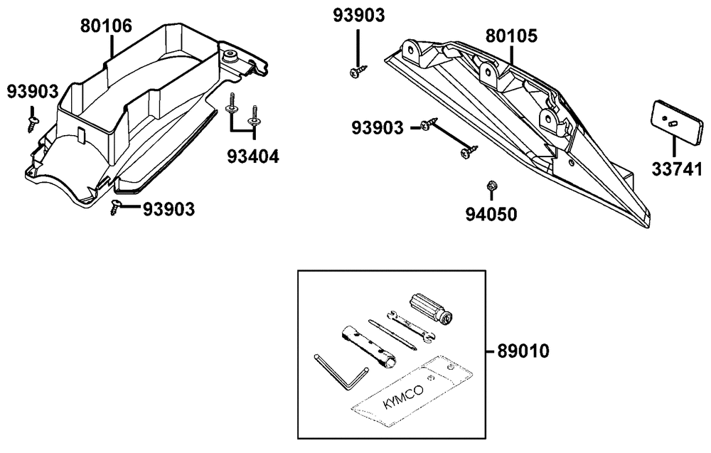 Spritzschutz hinten & Bordwerkzeug