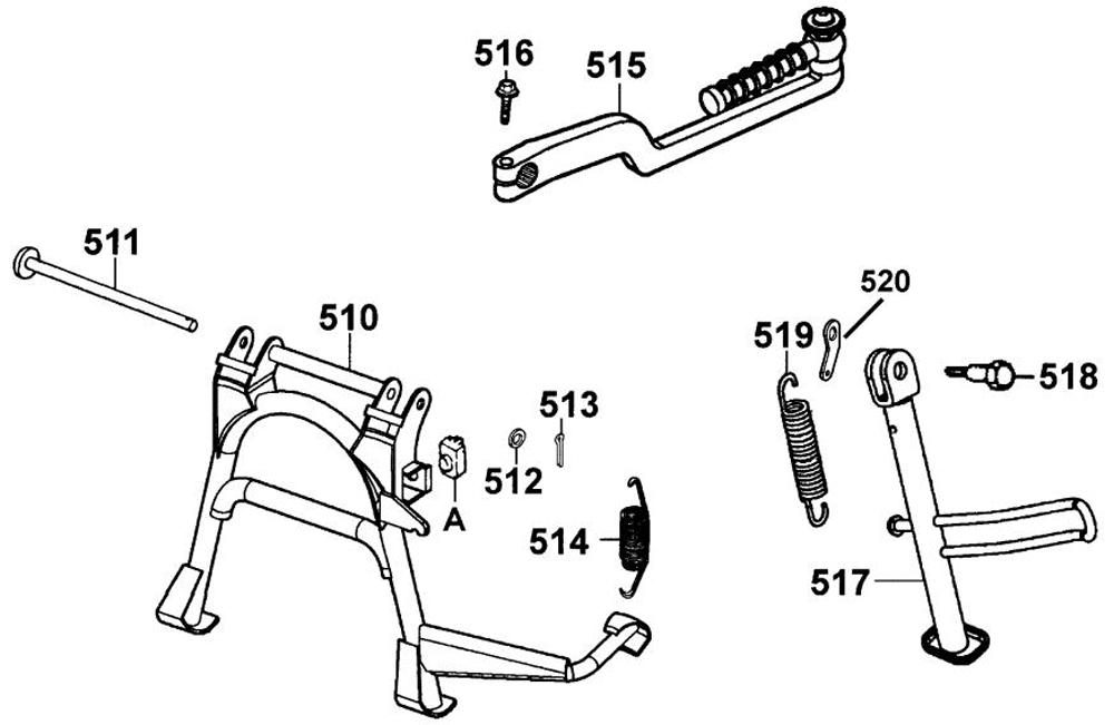 Ständer & Kickstarterhebel
