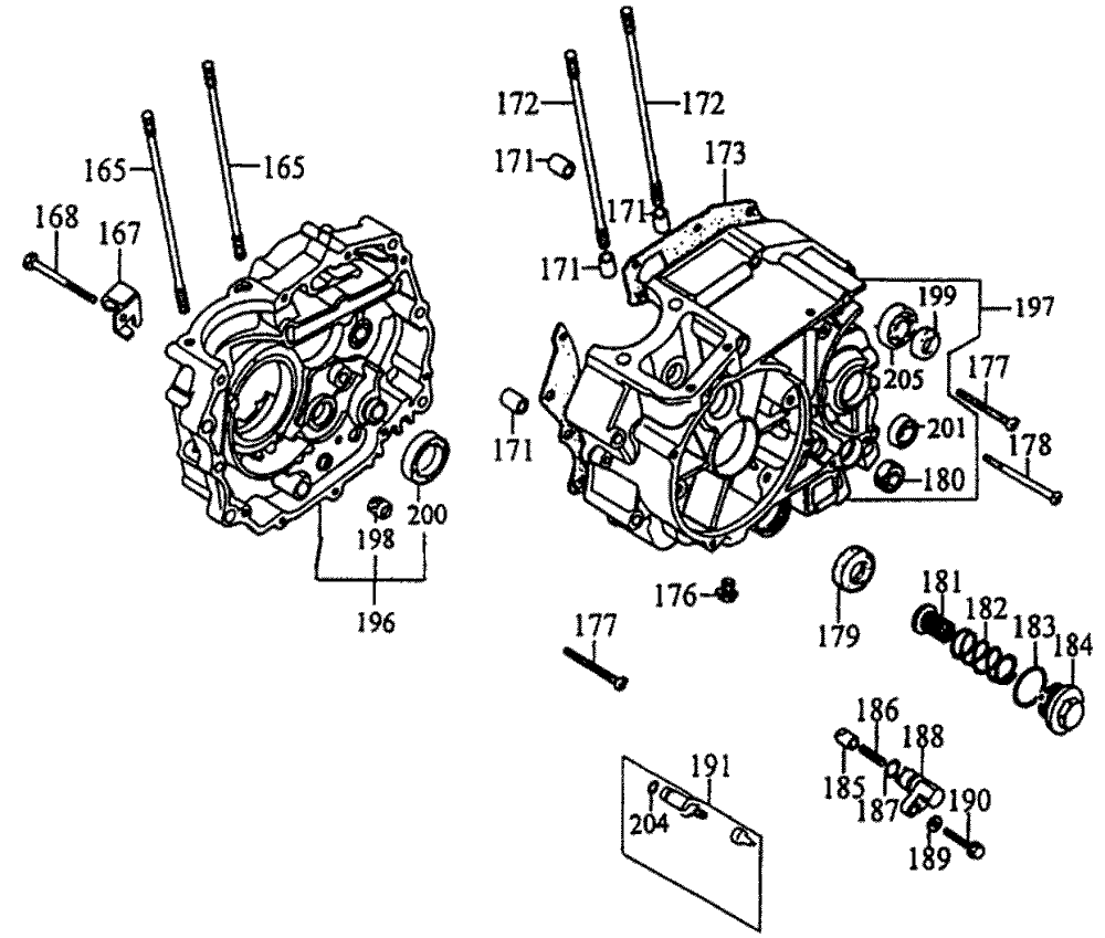 Kurbelgehäusehälften