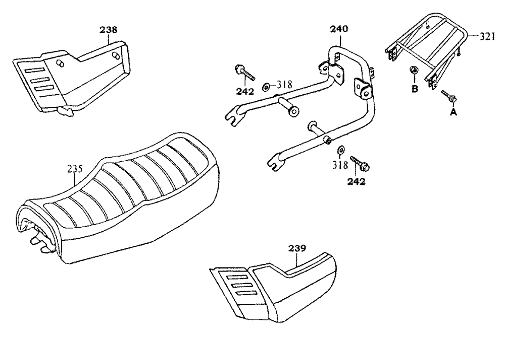 Sitzbank-Seitendeckel-Träger