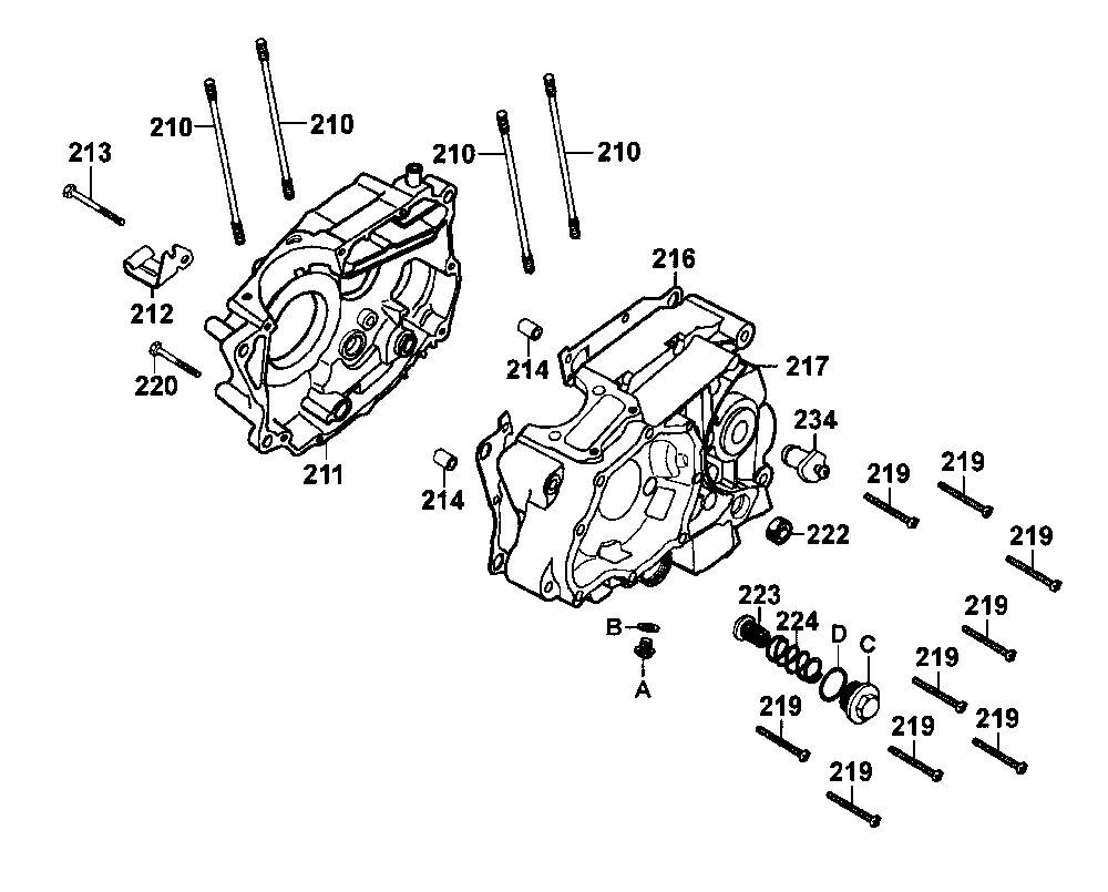 Kurbelgehäusehälften