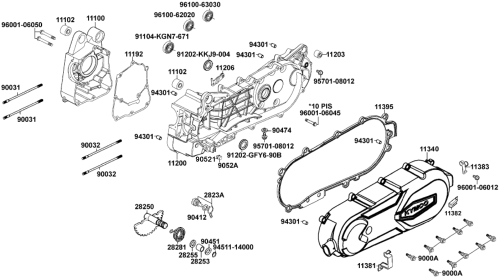 Kurbelgehäuse & Variomatikdeckel