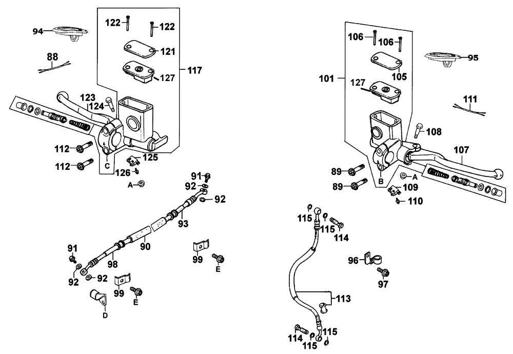 Hauptbremszylinder vorn/hinten