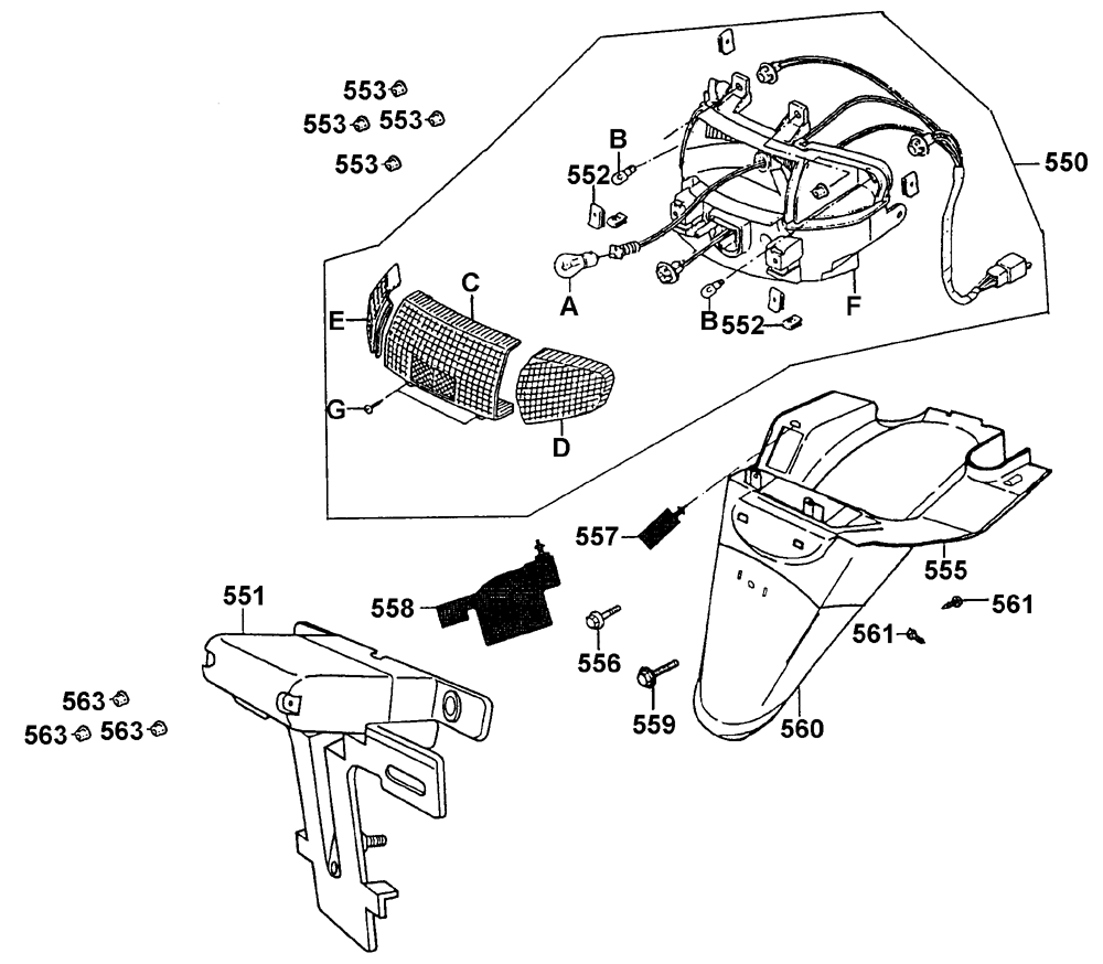 Rücklicht - hintere Radabdeckung