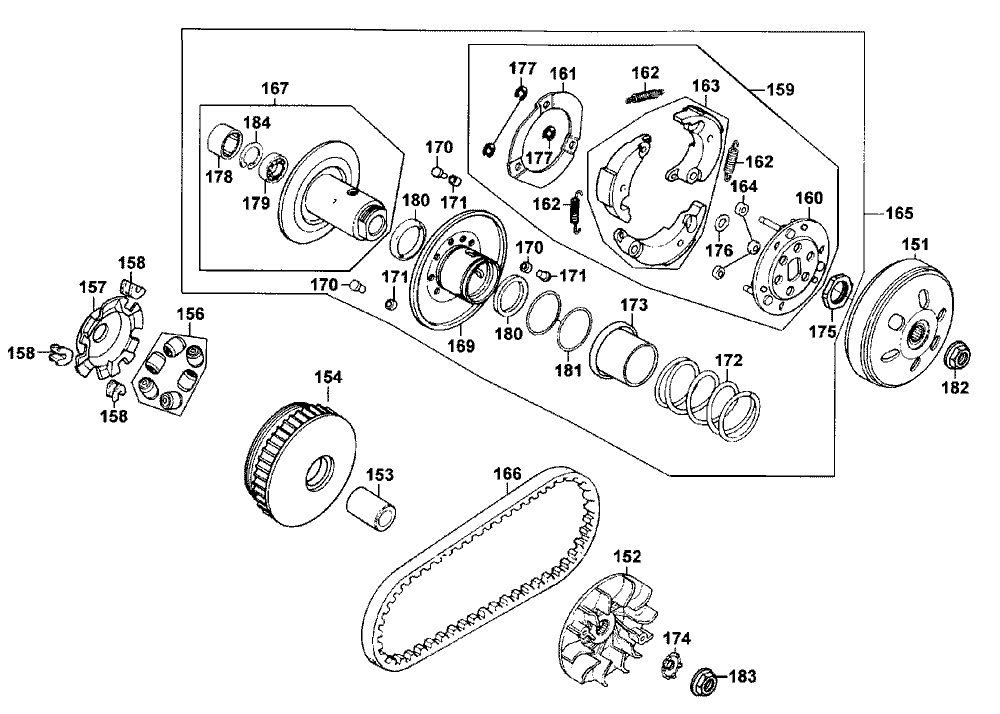 Fliehkraftkupplung - Variomatik