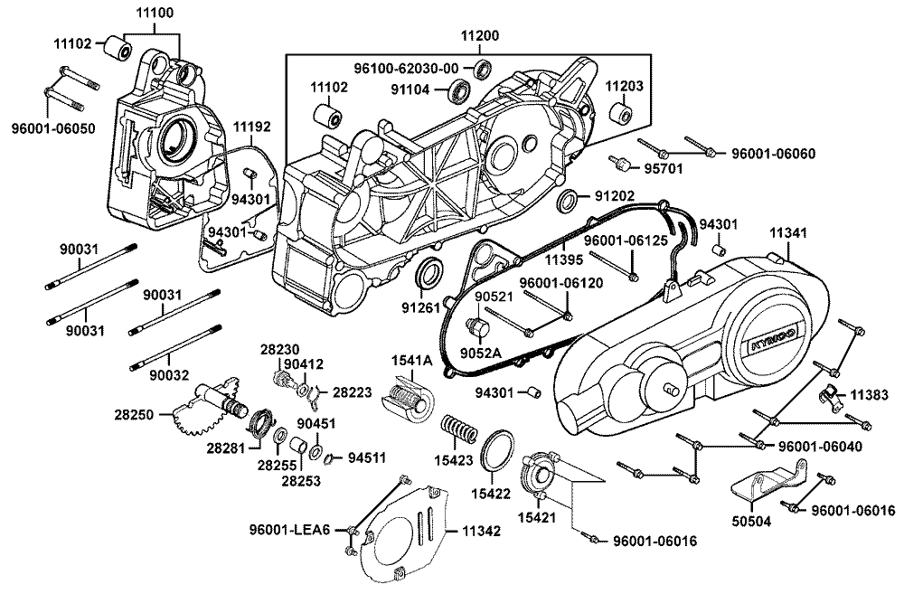 Kurbelgehäuse - Variomatikdeckel