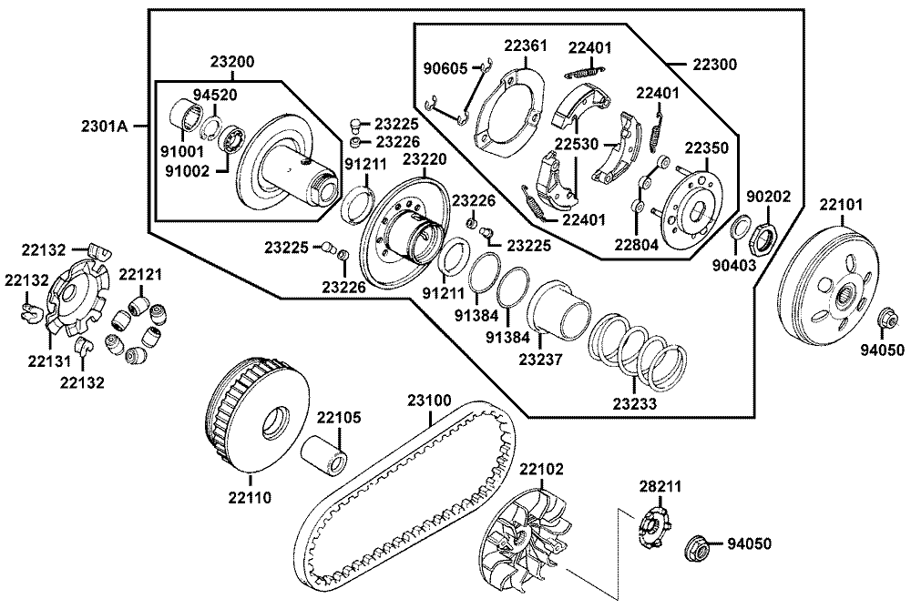 Fliehkraftkupplung - Variomatik