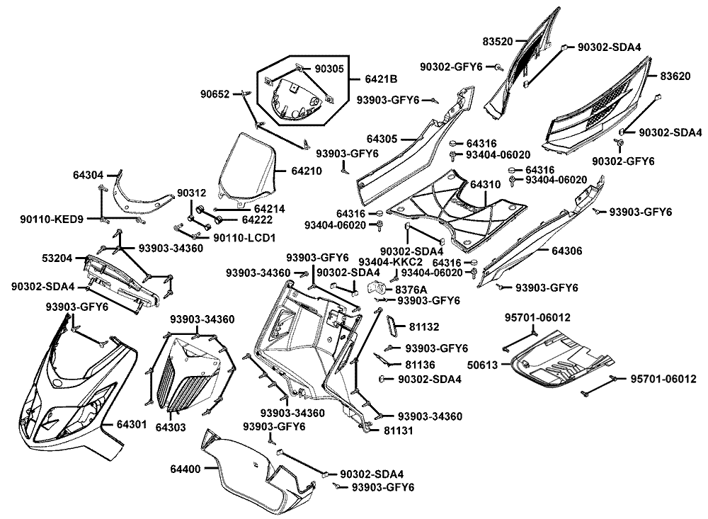 Verkleidungen vorn-Trittbrett