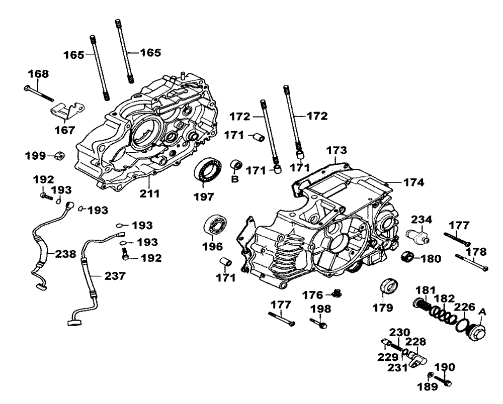 Kurbelgehäusehälften