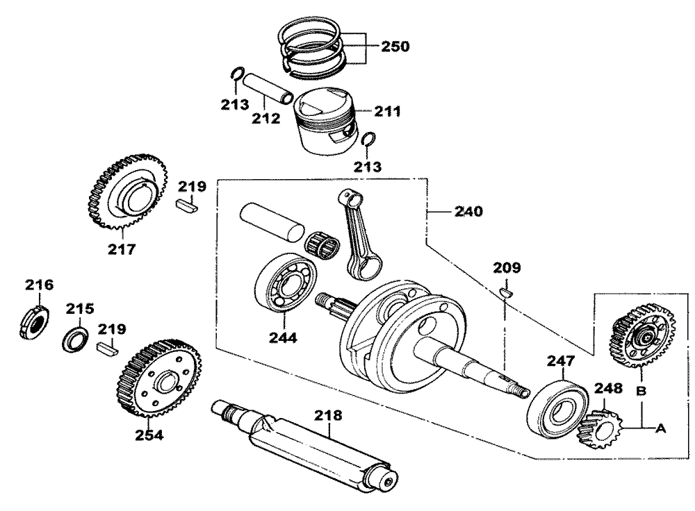 Kurbelwelle & Kolben