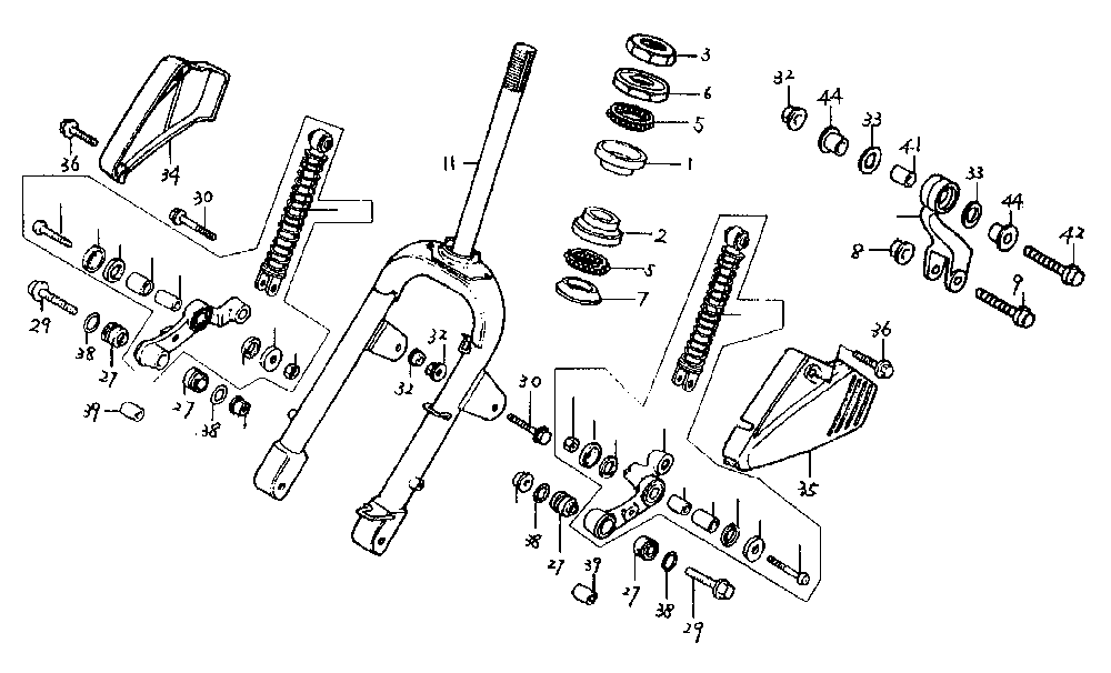 Gabel mit Stossdämpfer