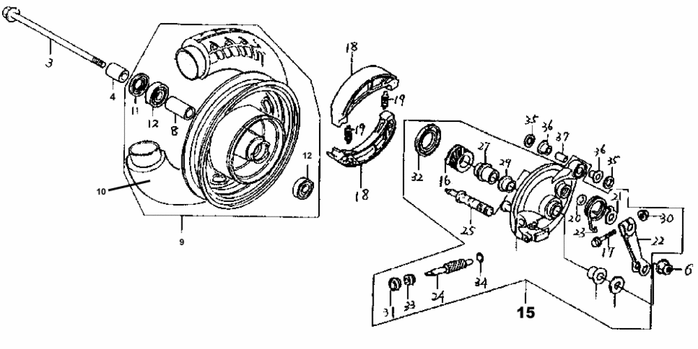 Vorderrad mit Bremse