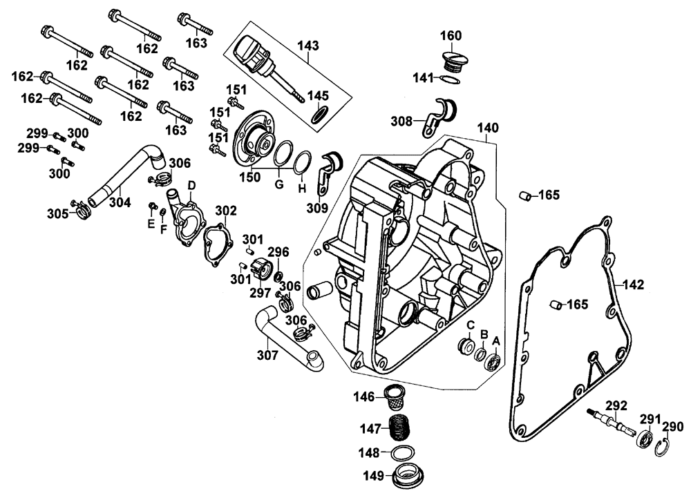 Kurbelgehäusedeckel rechts-Wapu