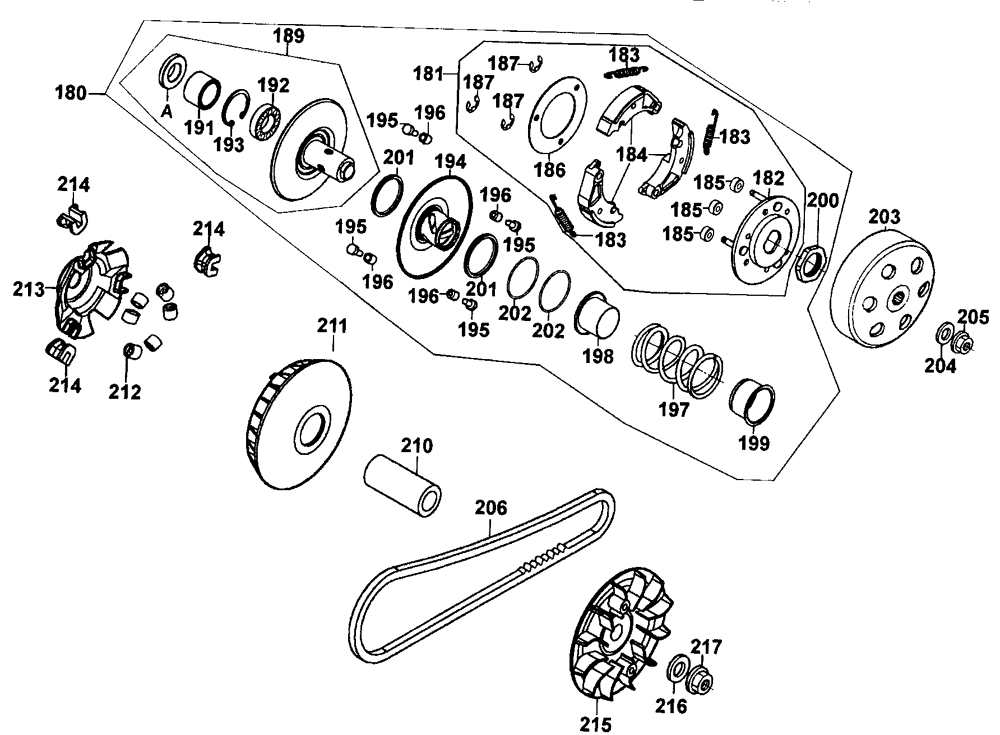 Fliehkraftkupplung-Variomatik