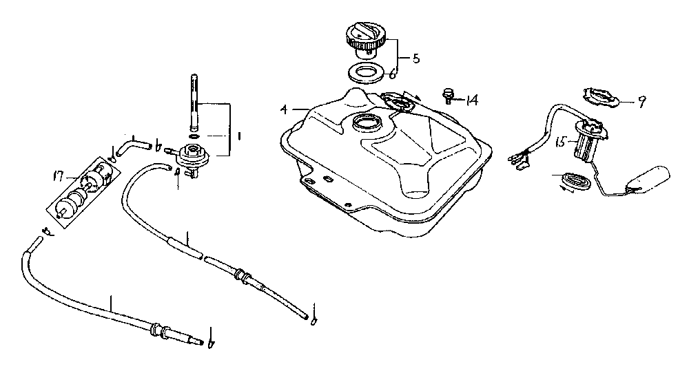 Benzintank & Benzinhahn
