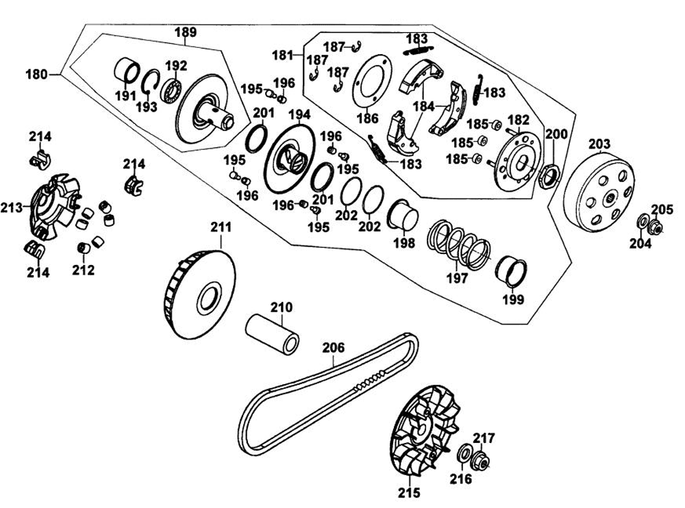 Fliehkraftkupplung-Variomatik