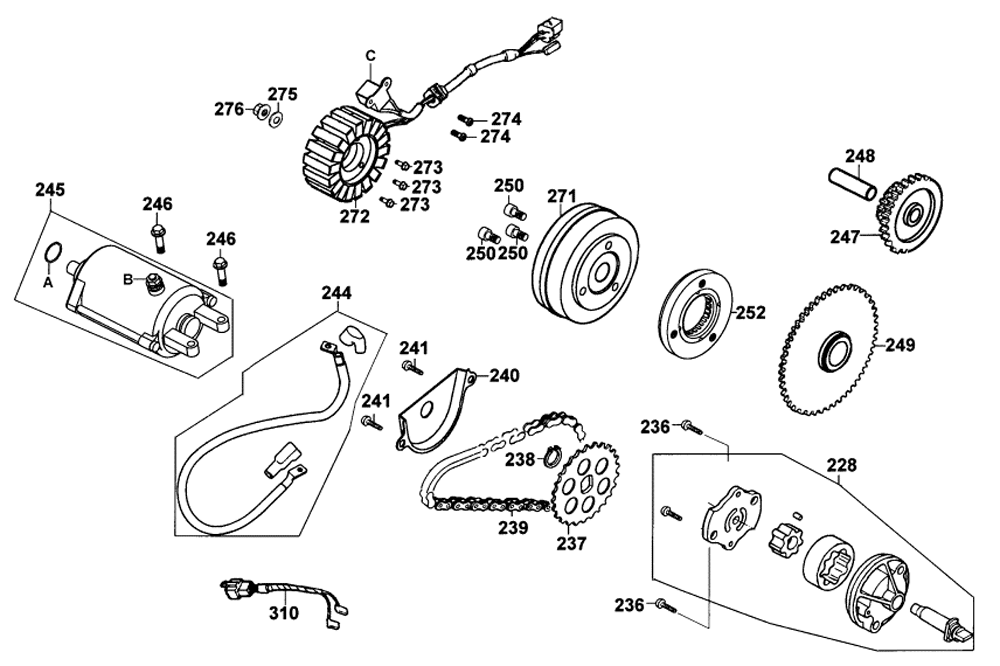 Anlasser - Lima - Ölpumpe