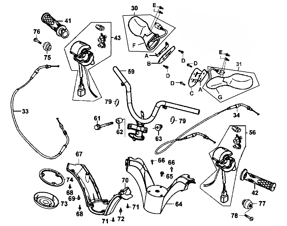 Griffe-Spiegel-Lenker