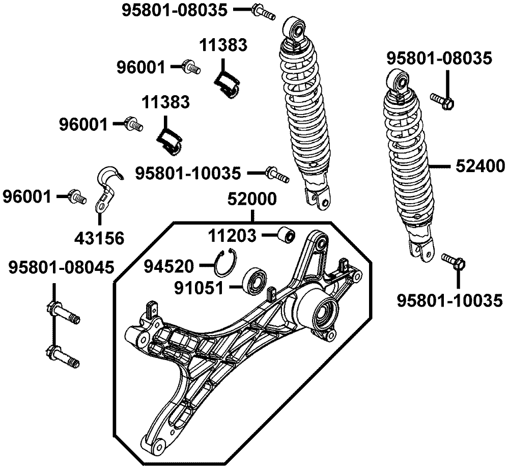 Stossdämpfer hinten