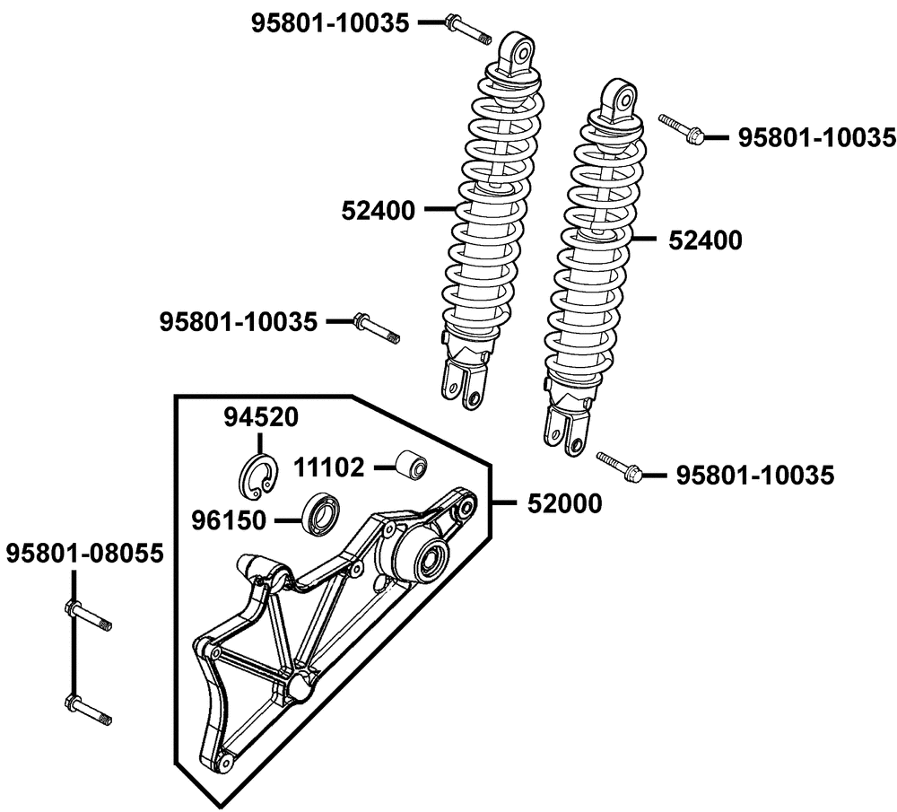 Stossdämpfer hinten