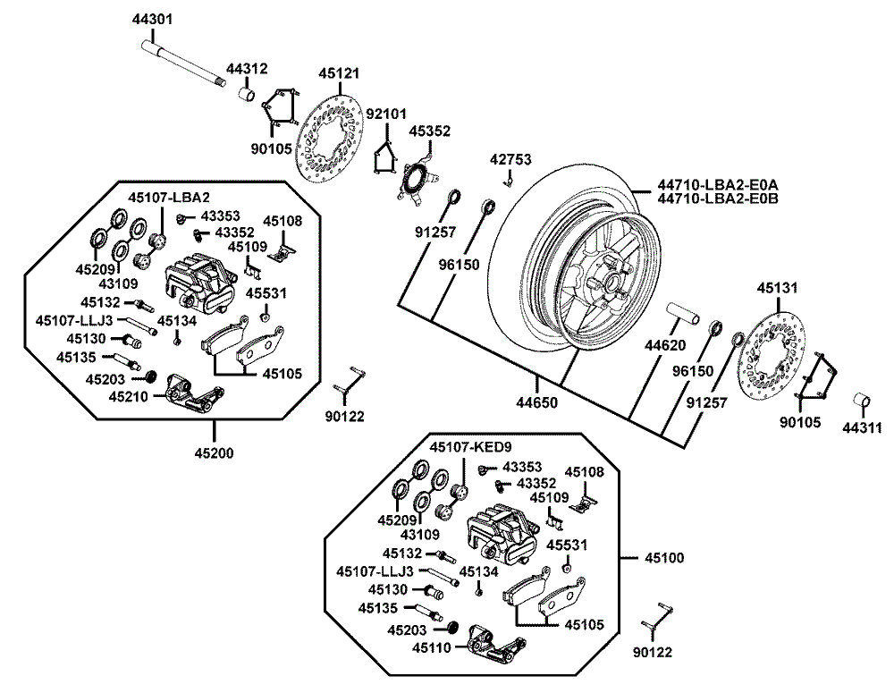 Vorderrad mit Sattel