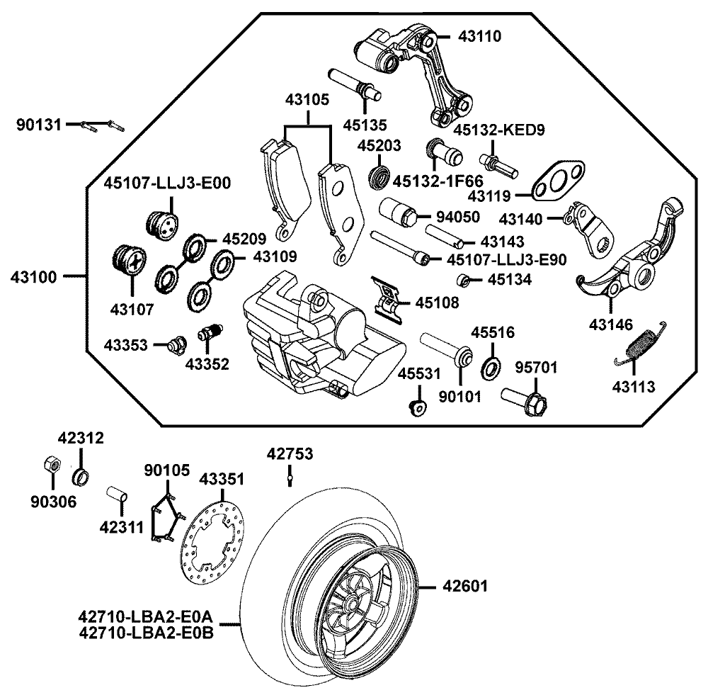 Hinterrad mit Sattel