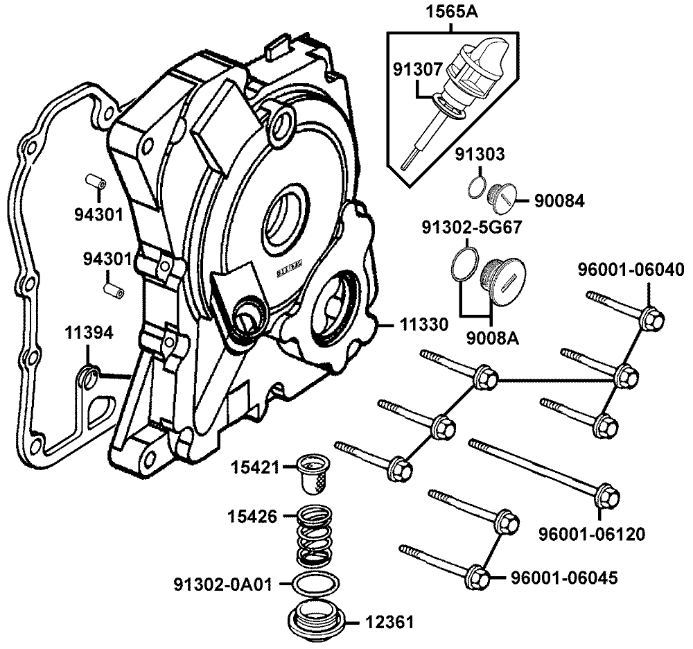 Kurbelgehäusedeckel rechts