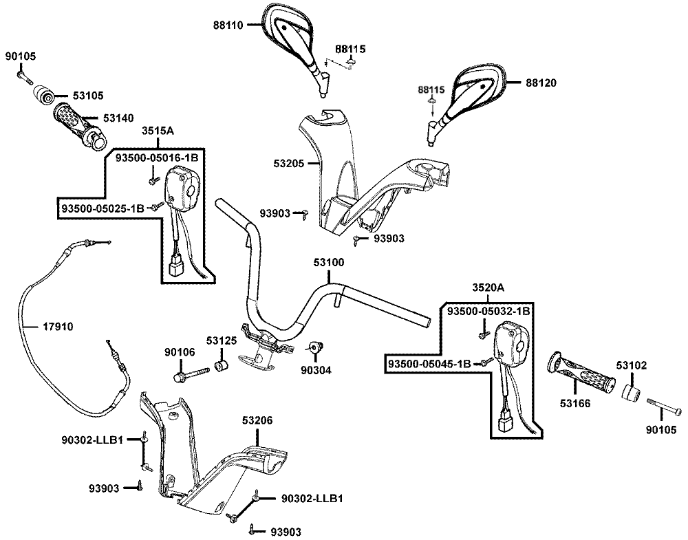 Griffe - Spiegel - Lenker