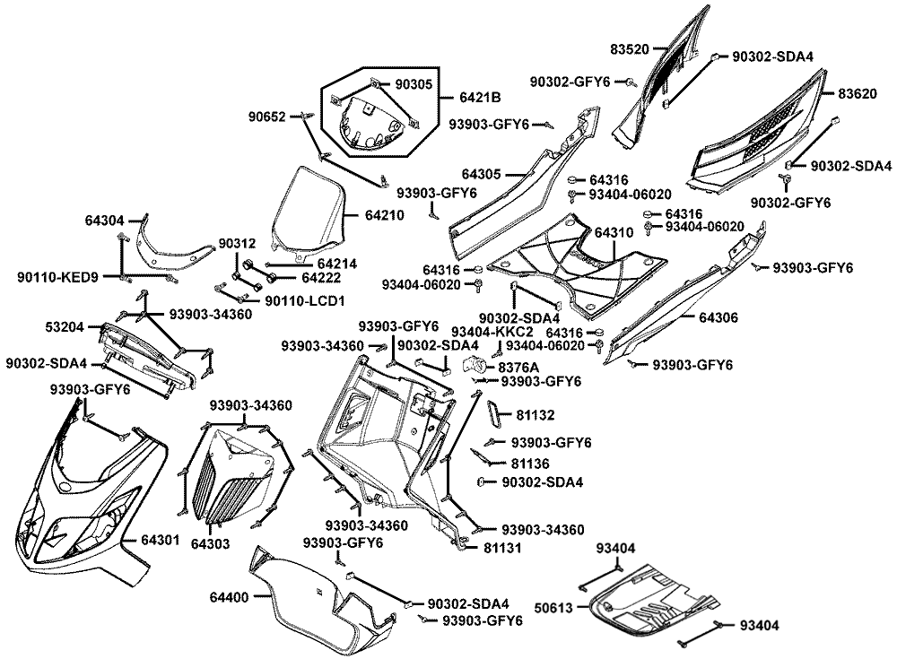 Verkleidungen vorn - Trittbrett