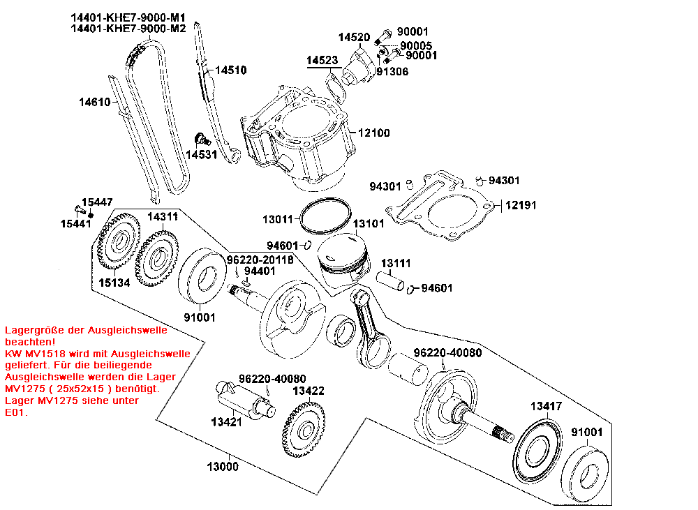 Zylinder & Kurbelwelle