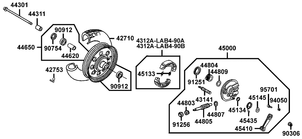 Vorderrad mit Bremse
