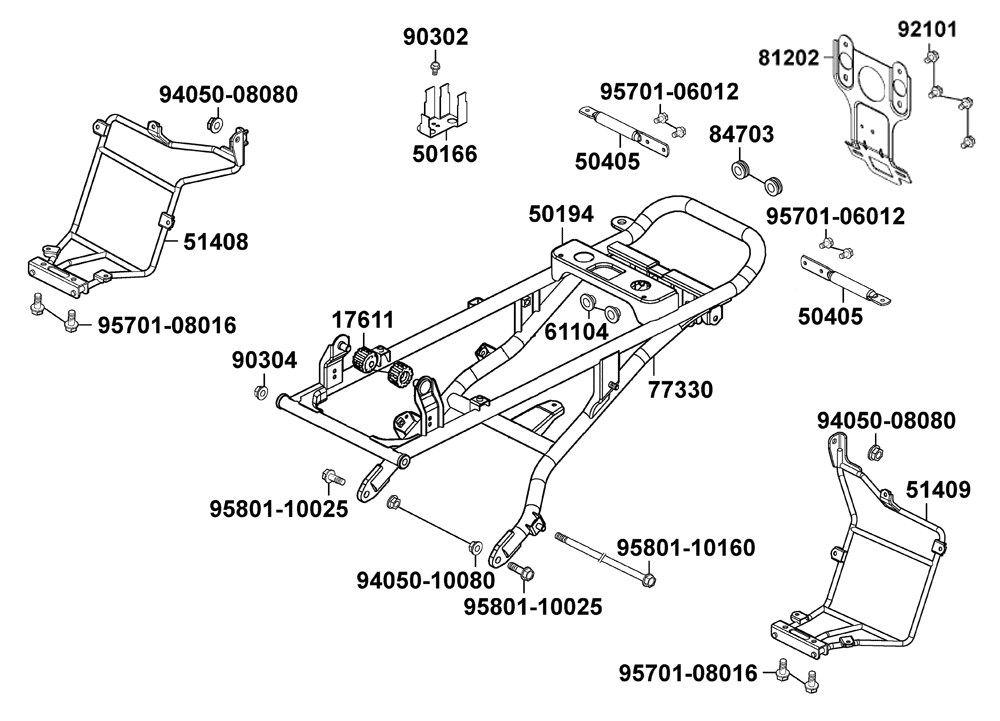 Rahmenheck/Gepäckträger