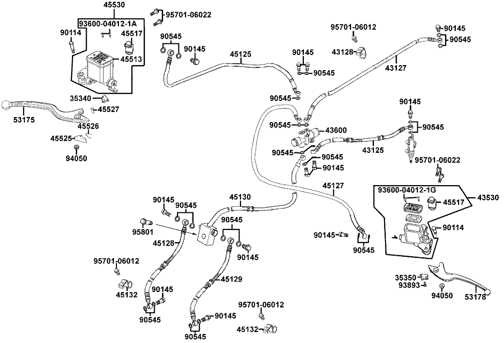 Hauptbremszylinder vorne & Bremsschläuche
